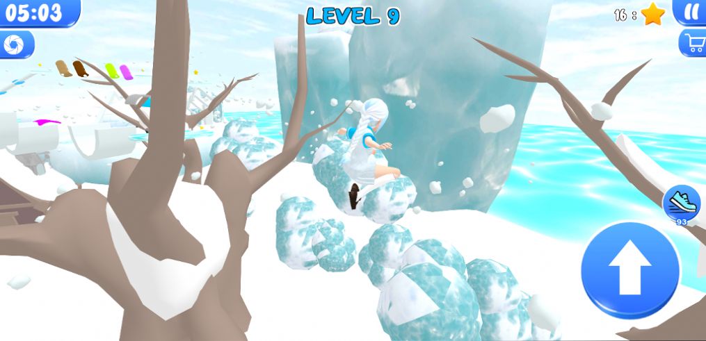 冬季冰雪奥比动漫女孩跑酷游戏手机版(2)