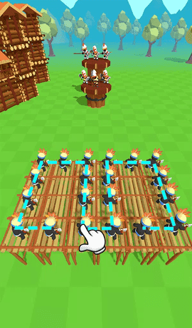 弓箭手团结起来瞄准和射击图1