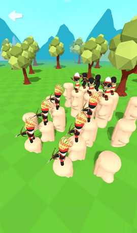 弓箭手团结起来瞄准和射击图3